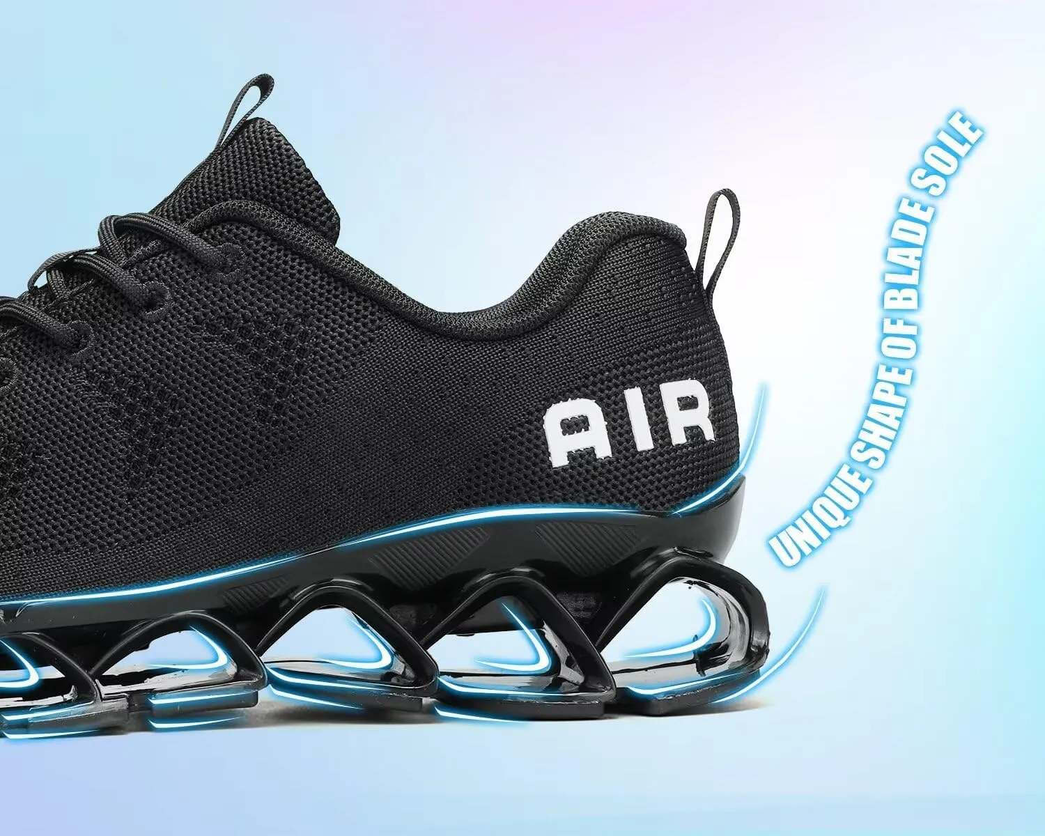 Mens Walking Shoes Blade Non Slip Fashion Sneakers Breathable Mesh Soft Sole Casual Athletic Running Sport Shoes