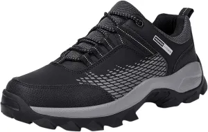 Men's Waterproof Hiking Shoes Breathable Non-Slip Sneakers Hike Trekking Trails Work Shoe Lightweight Low Top for Outdoor Trailing Trekking Walking
