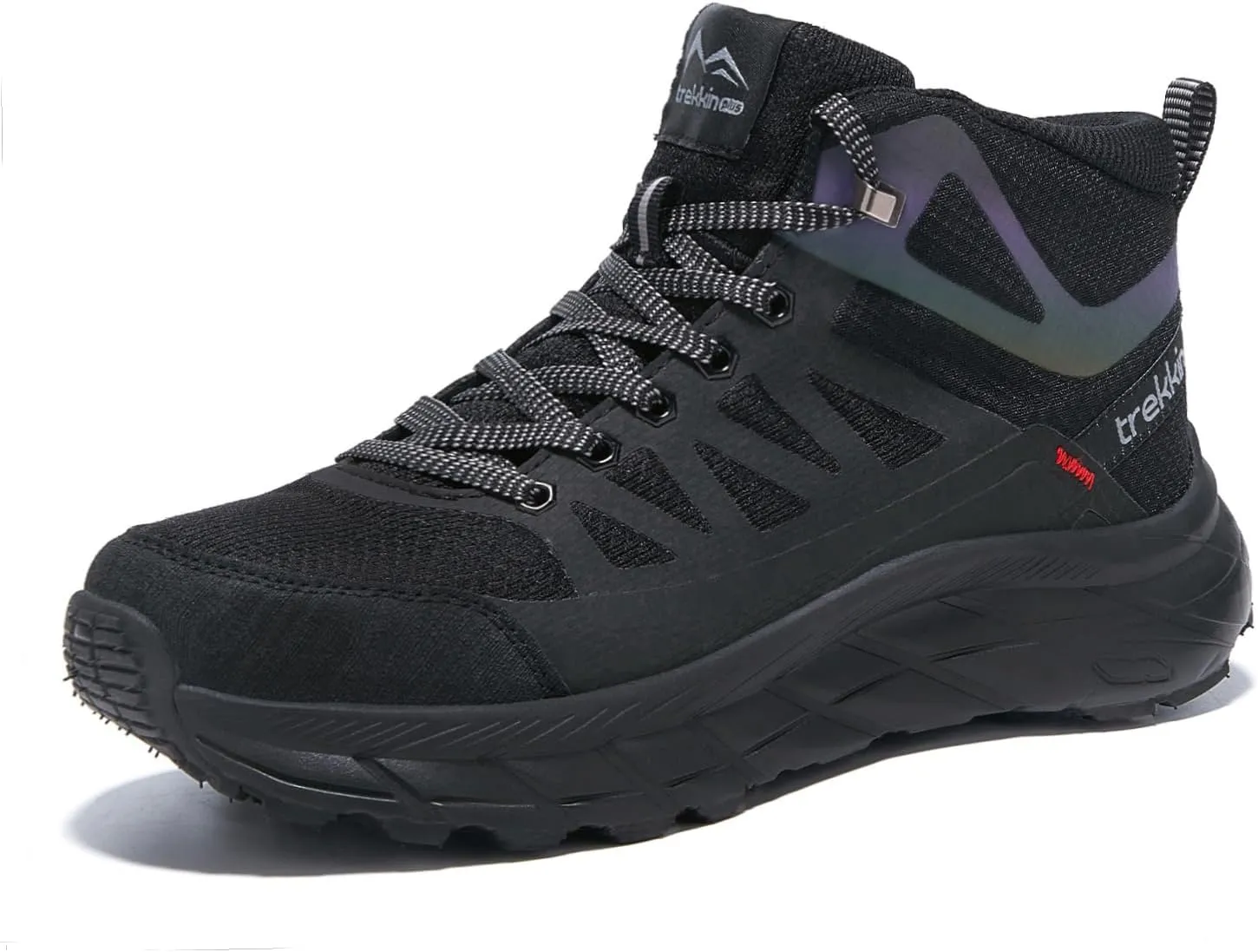 Men's Waterproof Walking Shoes Lightweight Water Resistant Sneakers Cushion Sole Boots for Work All Day Trekking Ankle High Camping Trails Hiking Boot