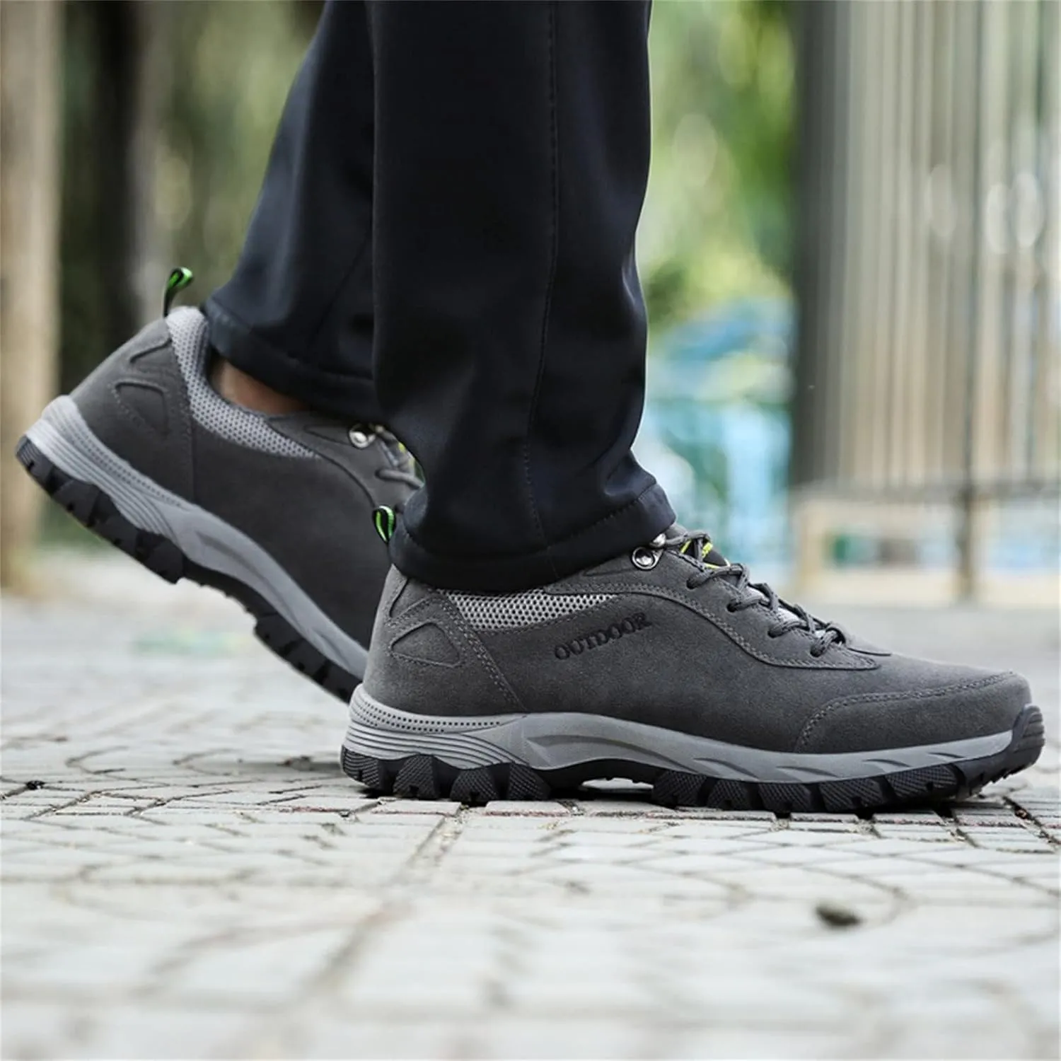 Men's Wide Hiking Shoes Lightweight Walking Shoes Waterproof Work Shoes for Outdoor Trailing Trekking Camping