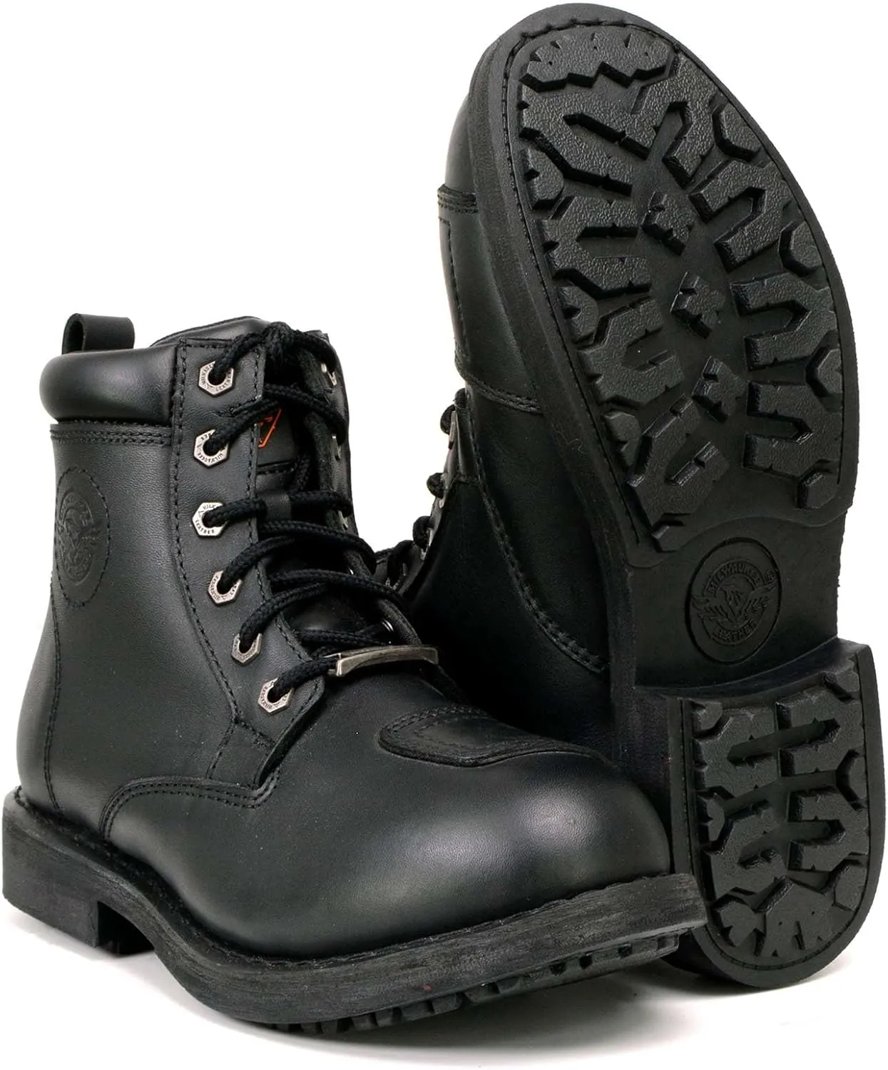 Milwaukee Leather Women's Premium Leather Classic Motorcycle Riding Boots Lace-Up Shoes MBL9322 MBL9323