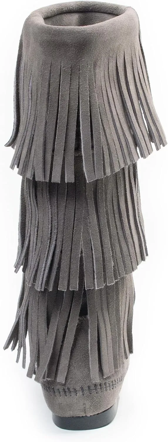 Minnetonka Women's 3-Layer Fringe Boot