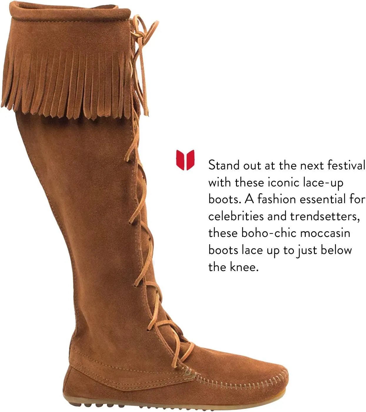 Minnetonka Women's Front Lace Knee High Boots
