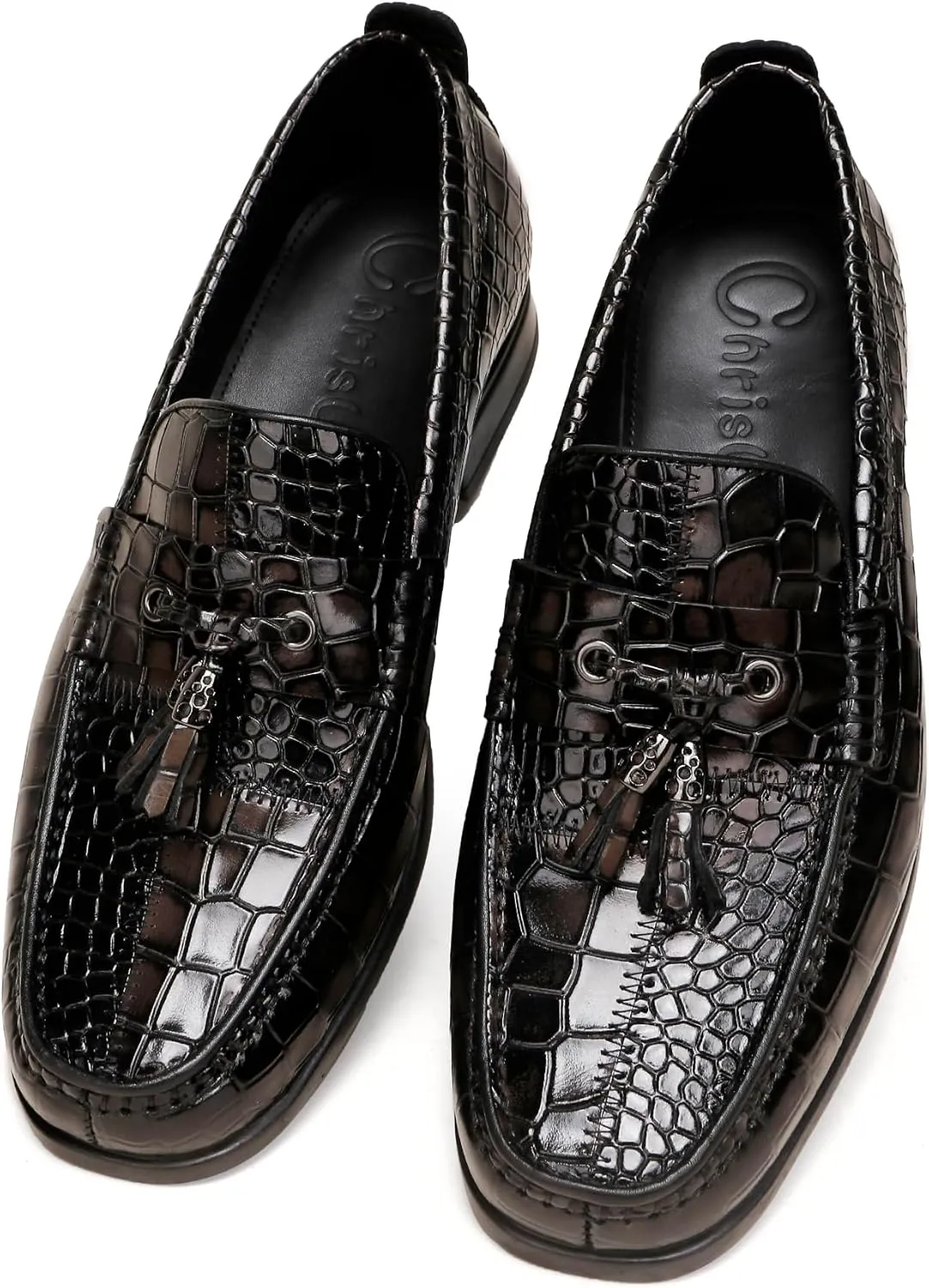 Mokilife Men's Casual Dress Shoes,Leather Formal Dress Loafers Slip on Shoes for Men