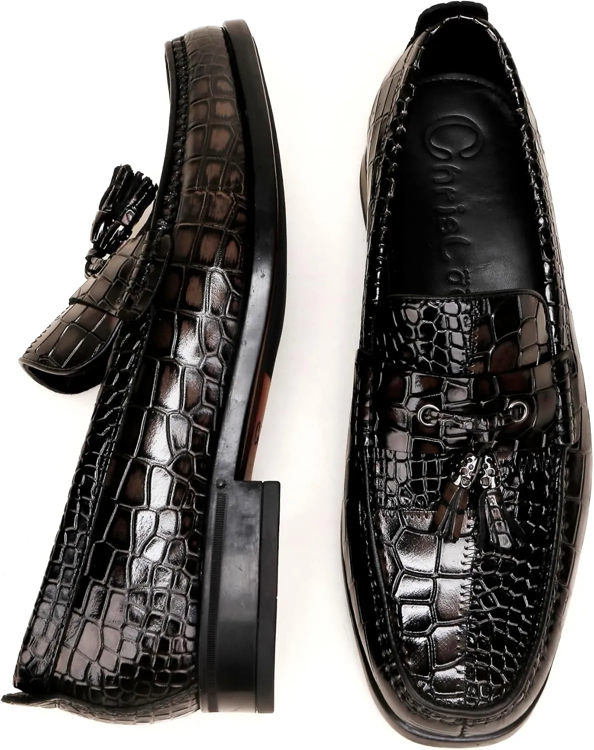 Mokilife Men's Casual Dress Shoes,Leather Formal Dress Loafers Slip on Shoes for Men