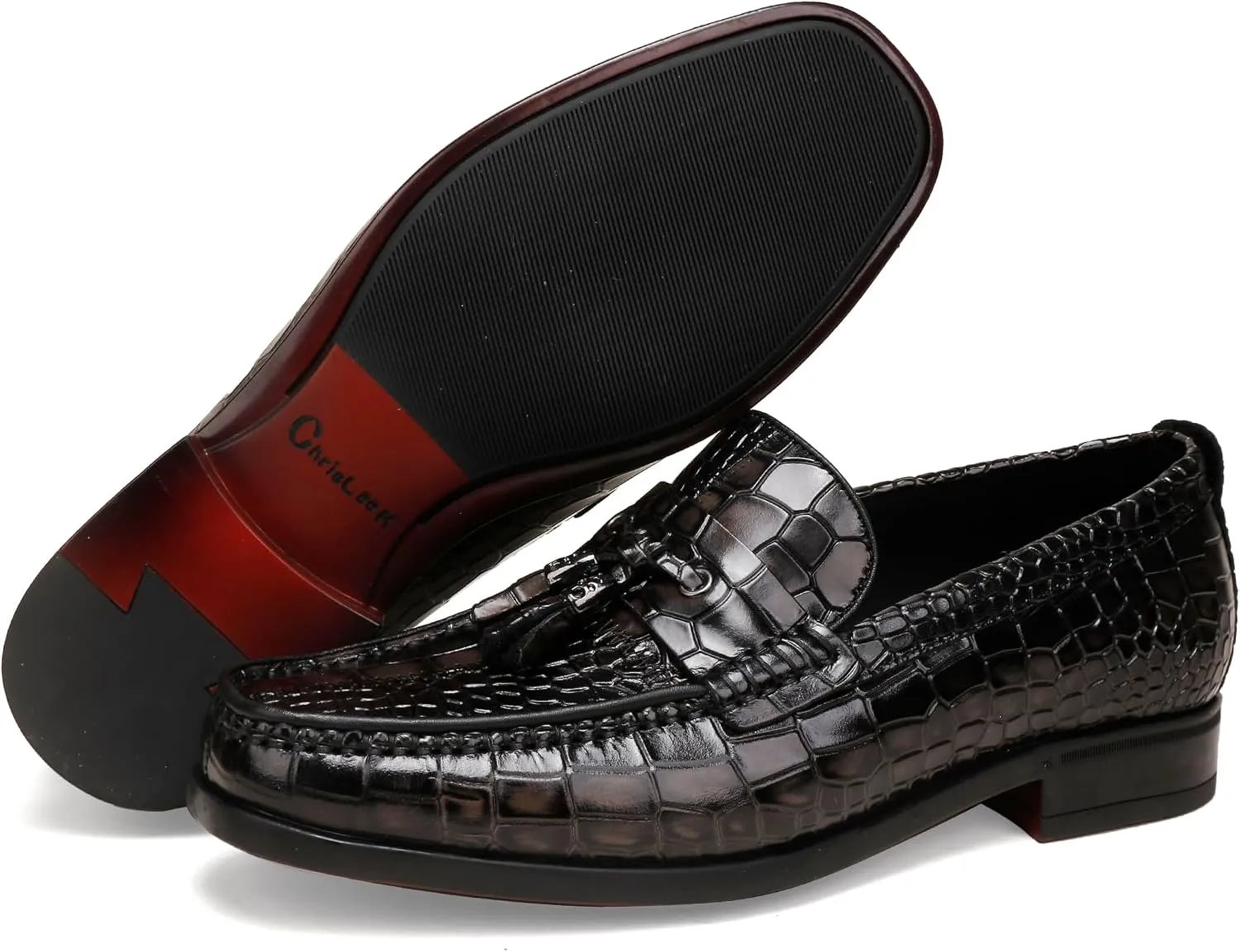 Mokilife Men's Casual Dress Shoes,Leather Formal Dress Loafers Slip on Shoes for Men
