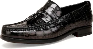 Mokilife Men's Casual Dress Shoes,Leather Formal Dress Loafers Slip on Shoes for Men