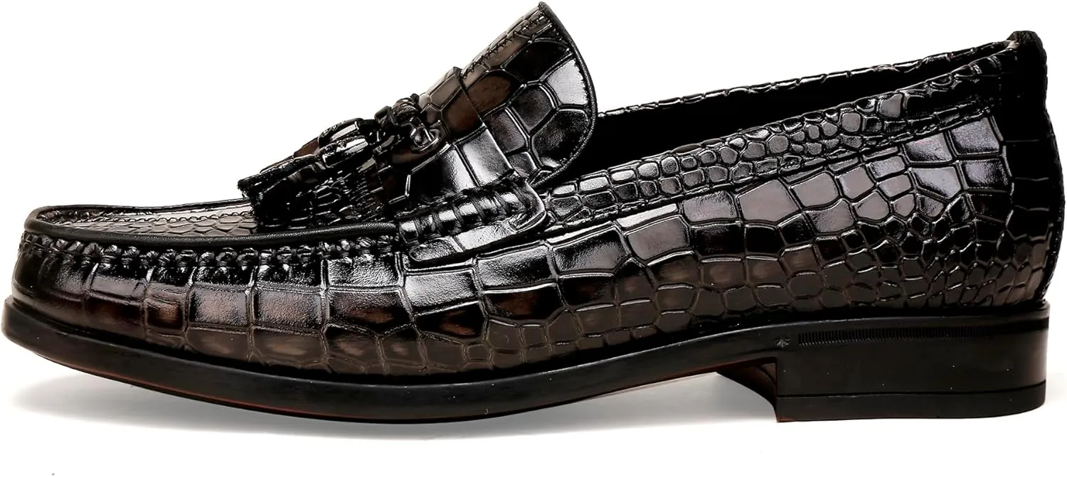 Mokilife Men's Casual Dress Shoes,Leather Formal Dress Loafers Slip on Shoes for Men