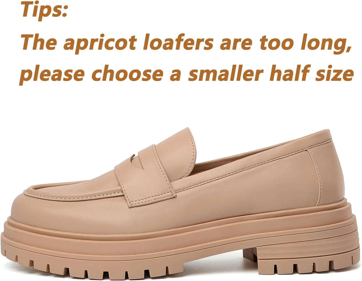 Mostrin Loafers for Women Lug Sole Platform Mid Chunky Loafers Classic Round Toe Slip On Loafers Comfortable Penny Casual Shoes