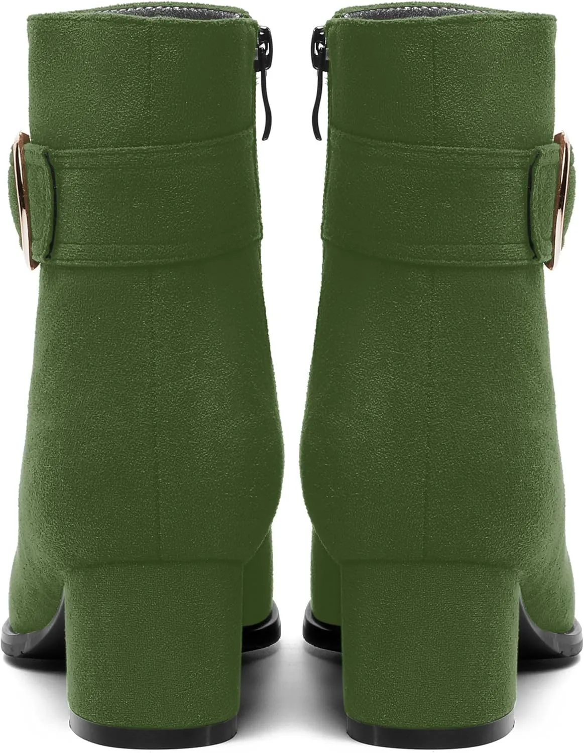 MOVINSTEPS Ankle Boots for Women Low Chunky Heel Wide Width Suede Short Booties Comfortable Casual Business Fashion Dressy Fall Winter Boots 2 Inch