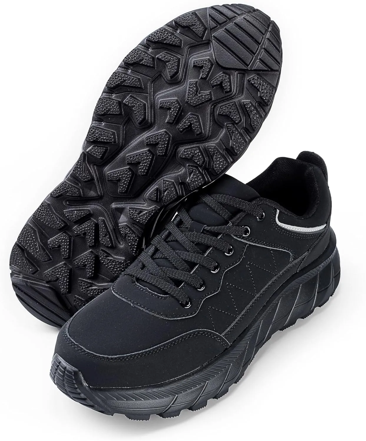 Mr.Right Men's Hiking Light Weight Non Slip Comfortable Work Shoes, Outdoor Casual Sneakers Walking Waterproof Shoes for Men