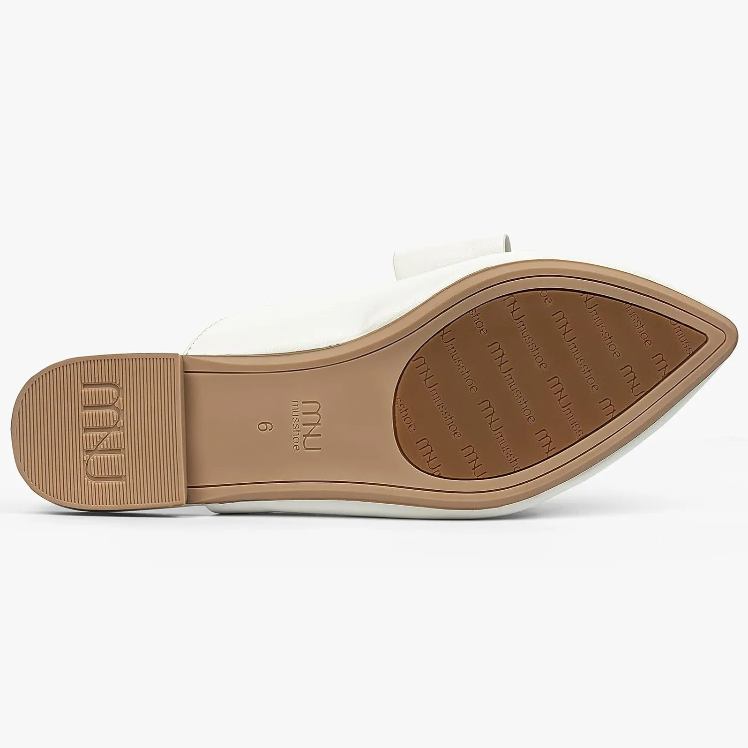 MUSSHOE Mules for Women Flats Comfortable Pointed Toe Slip on Women Mules Flats…