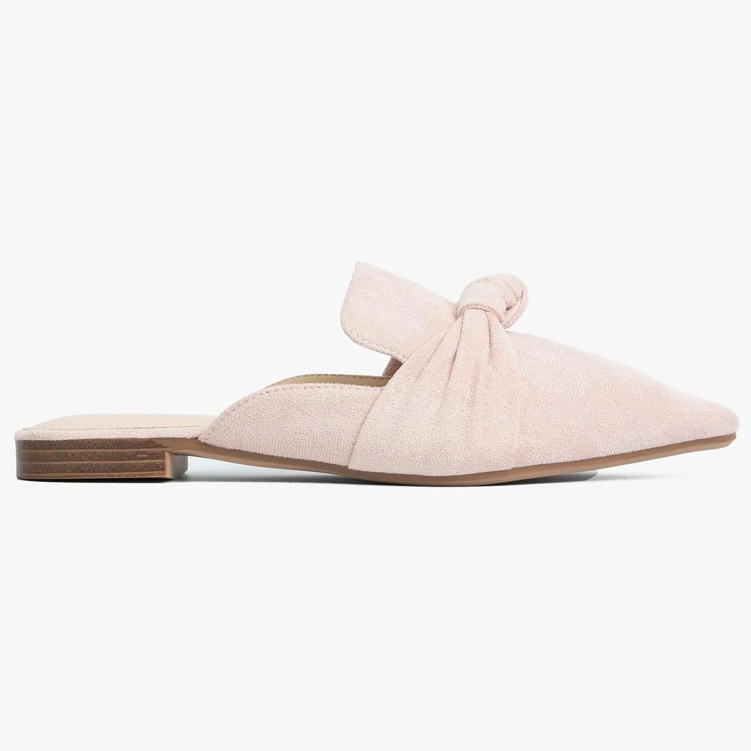 MUSSHOE Mules for Women Flats Comfortable Pointed Toe Slip on Women Mules Flats…