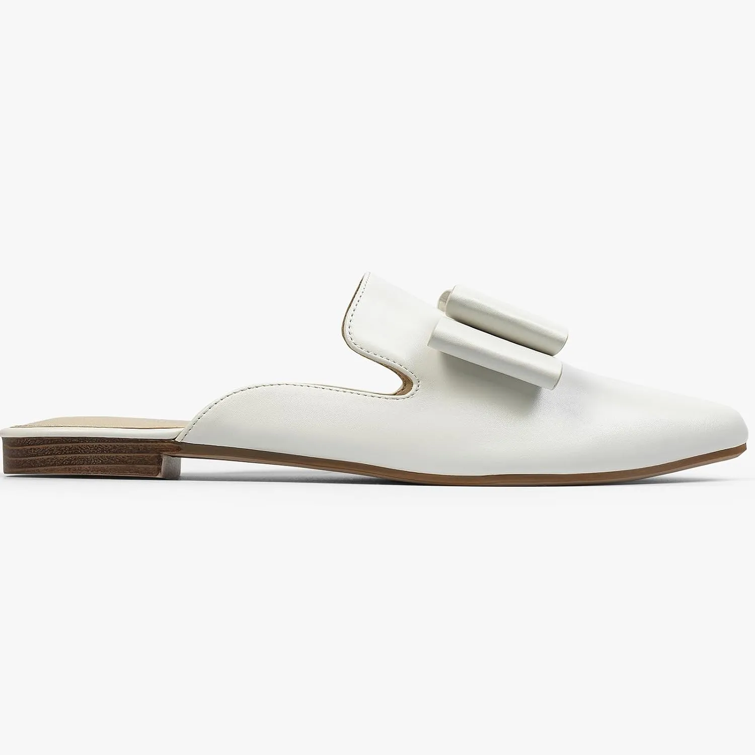MUSSHOE Mules for Women Flats Comfortable Pointed Toe Slip on Women Mules Flats…