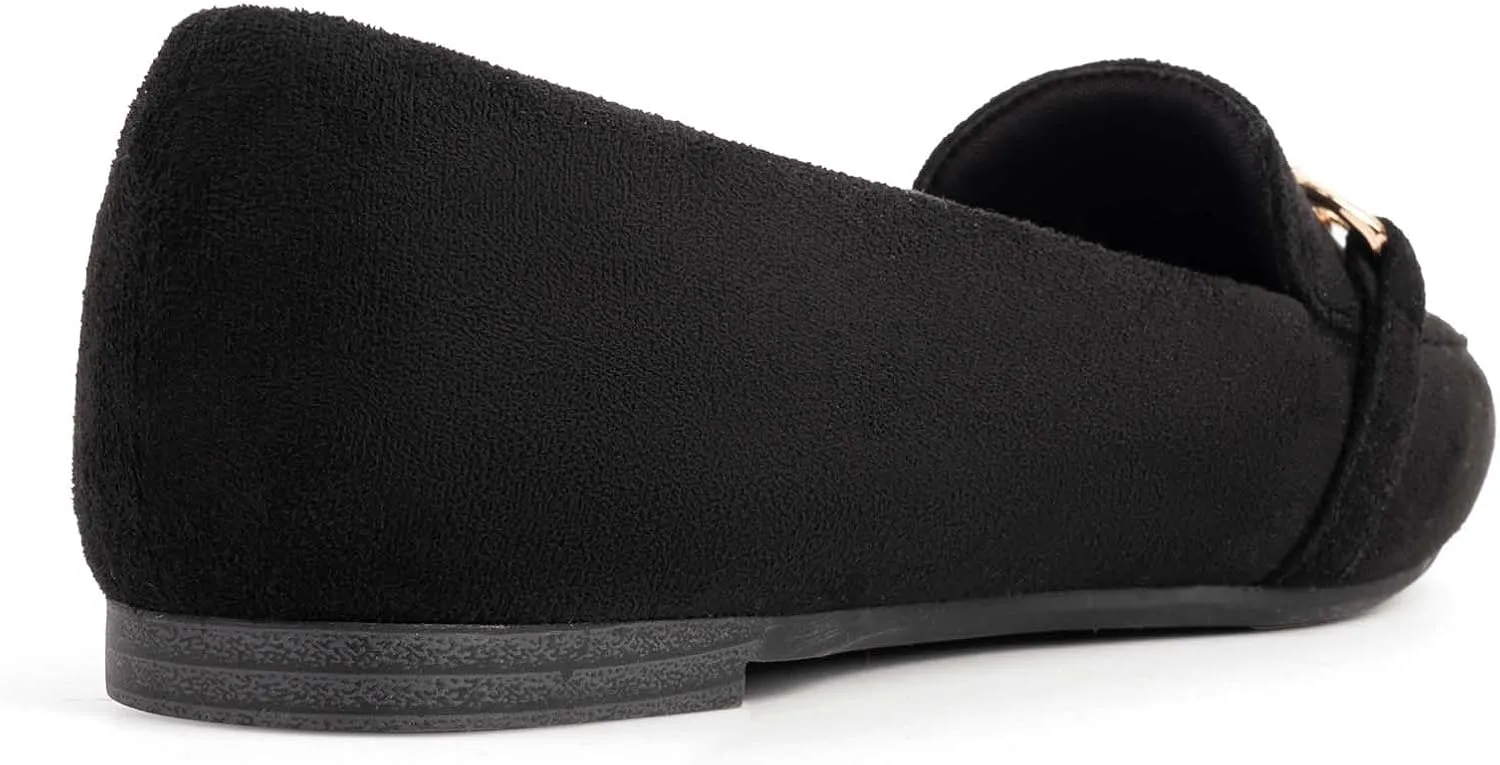MUSSHOE Women's Loafers Comfortable Fashion Chain Flats Shoes for Women