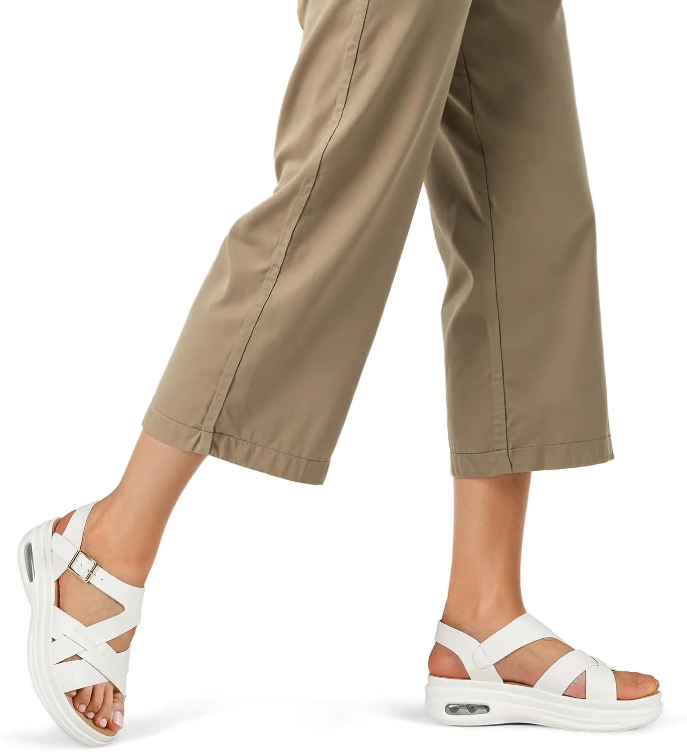 mysoft Women's Walking Sandals Comfortable Air Cushioned Support Ankle Strap Dress Sandals