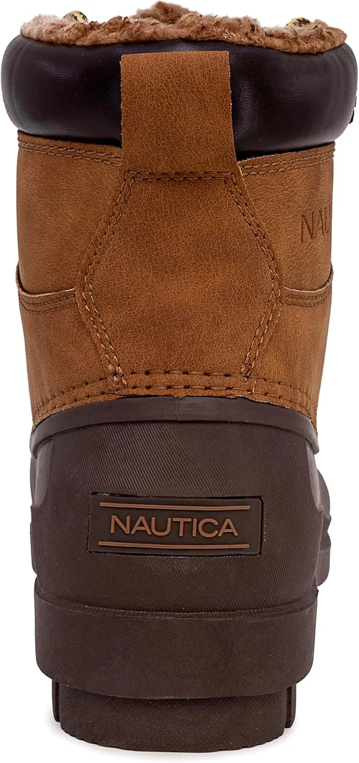 Nautica Mens Duck Boots Waterproof Shell Insulated Snow & Rain Boot -Lace-Up Winter Shoe- Channing (Wide/Medium Width)