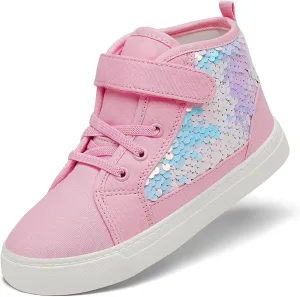 Nihaoya Baby First Walking Shoes Toddler Slip on Shoes Girls Princess Casual Sneakers Glitter Boy Running Tennis Footwear