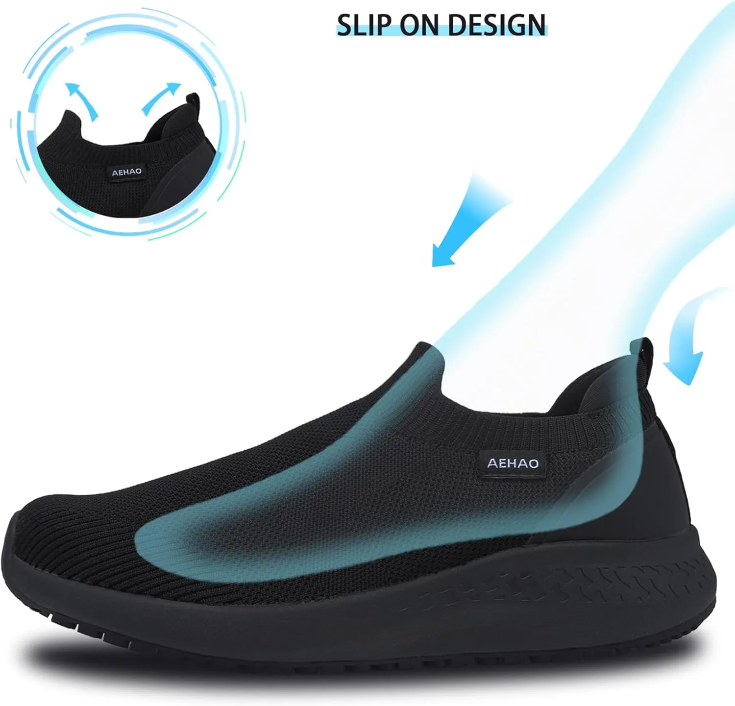 Non Slip Shoes for Women Food Service Slip On Waterproof Work Shoes for Kitchen Chef Restaurant Breathable Lightweight Walking Sneakers Nurse Hospital