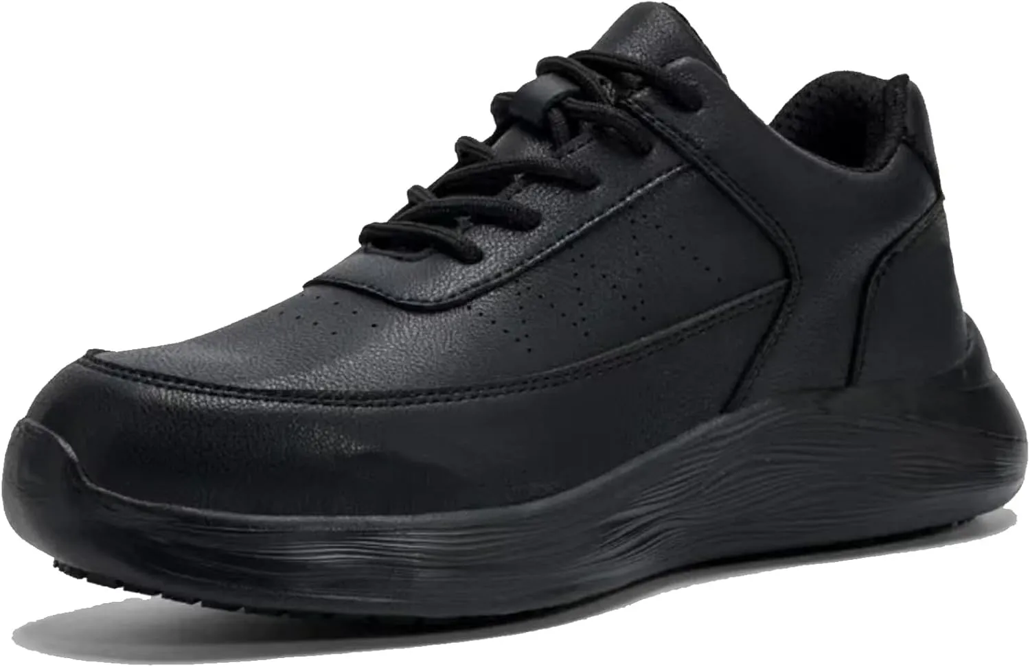 Non Slip Work Shoes, Water Oil Resistant Sneakers, Lightweight Kitchen Chef Restaurant Food Service Nursing Leather Footwear