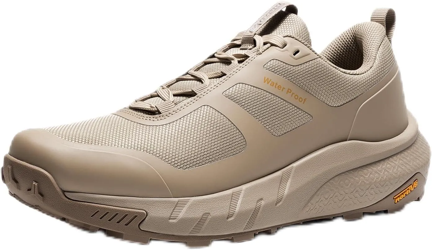 NORTIV 8 Men's Waterproof Hiking Shoes Lightweight Trekking Walking Sneakers with Arch Support for Camping Tennis Outdoor Training StreamRunner