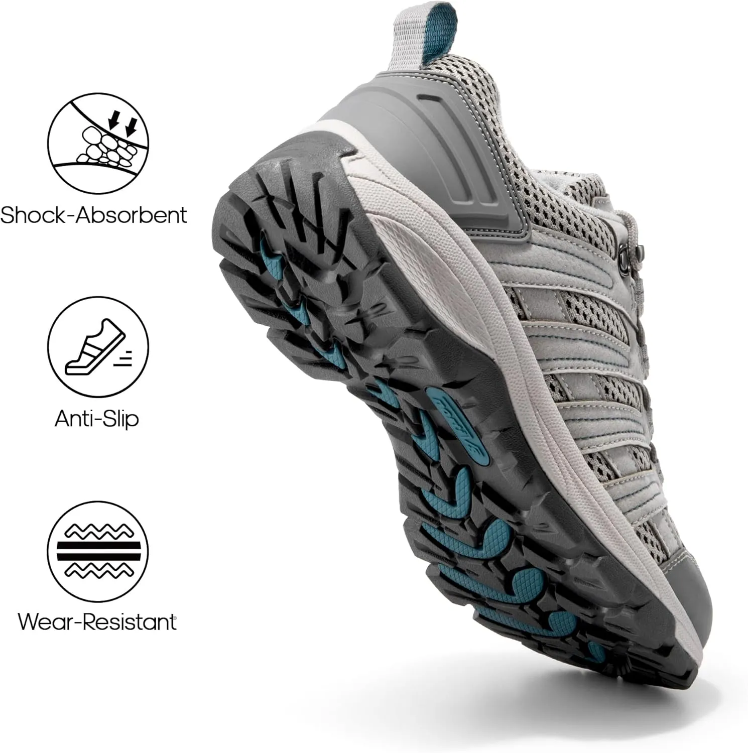 NORTIV 8 Women's Hiking Shoes Lightweight Breathable Mesh Walking Sneakers Outdoor Work Shoes