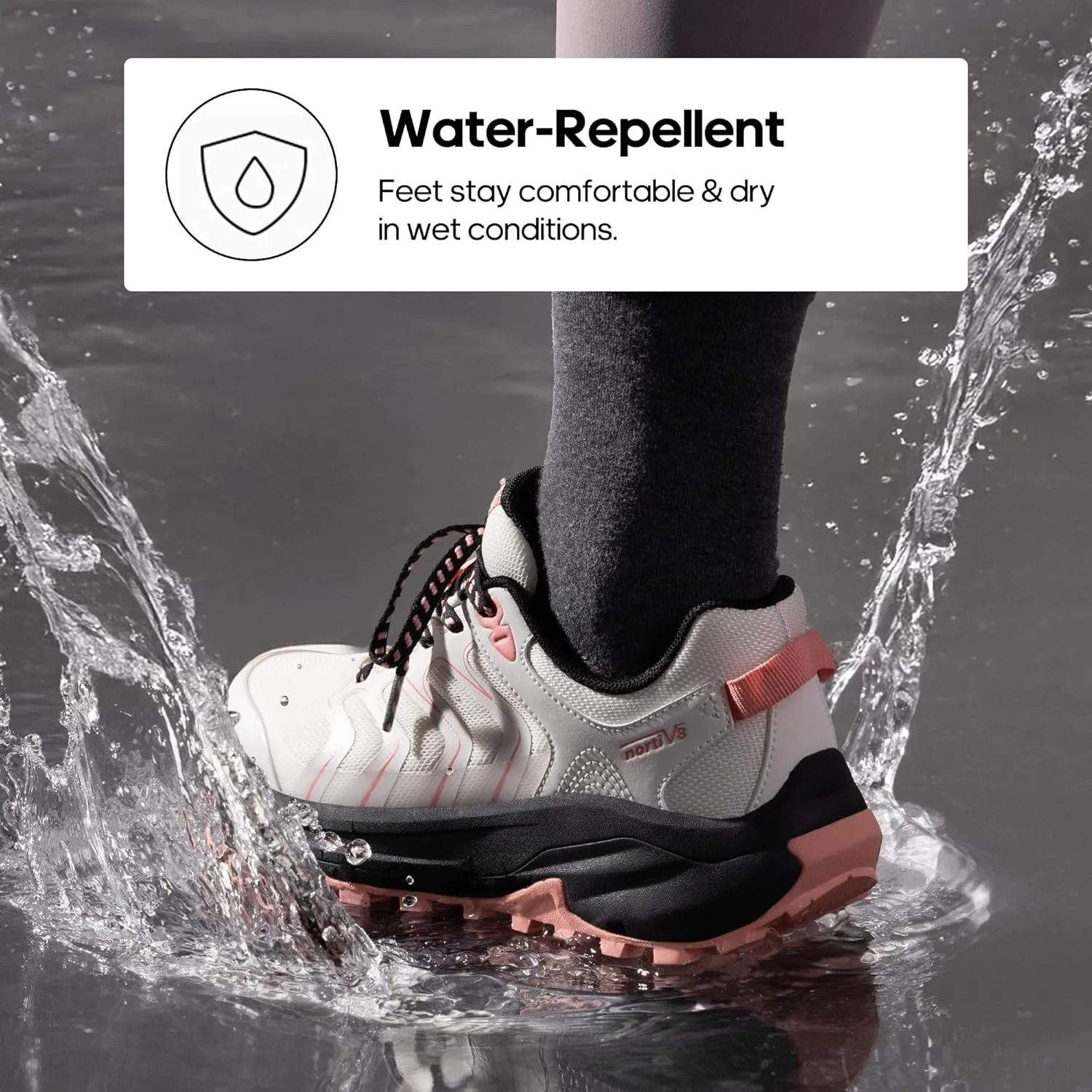 NORTIV 8 Women's Hiking Shoes Lightweight Walking Sneakers with Arch Support Outdoor Work Camping Tennis Workout Cross Training Echo