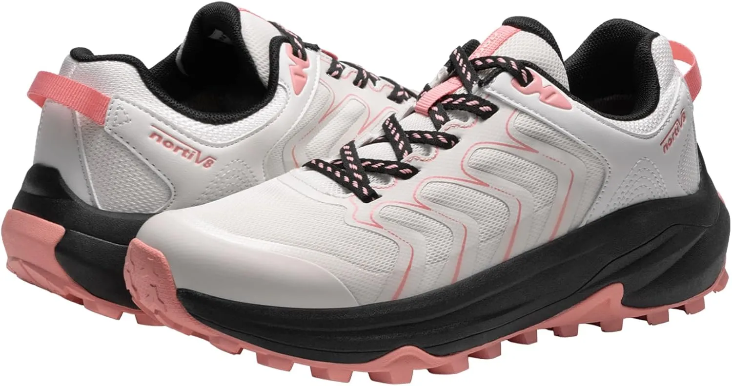 NORTIV 8 Women's Hiking Shoes Lightweight Walking Sneakers with Arch Support Outdoor Work Camping Tennis Workout Cross Training Echo
