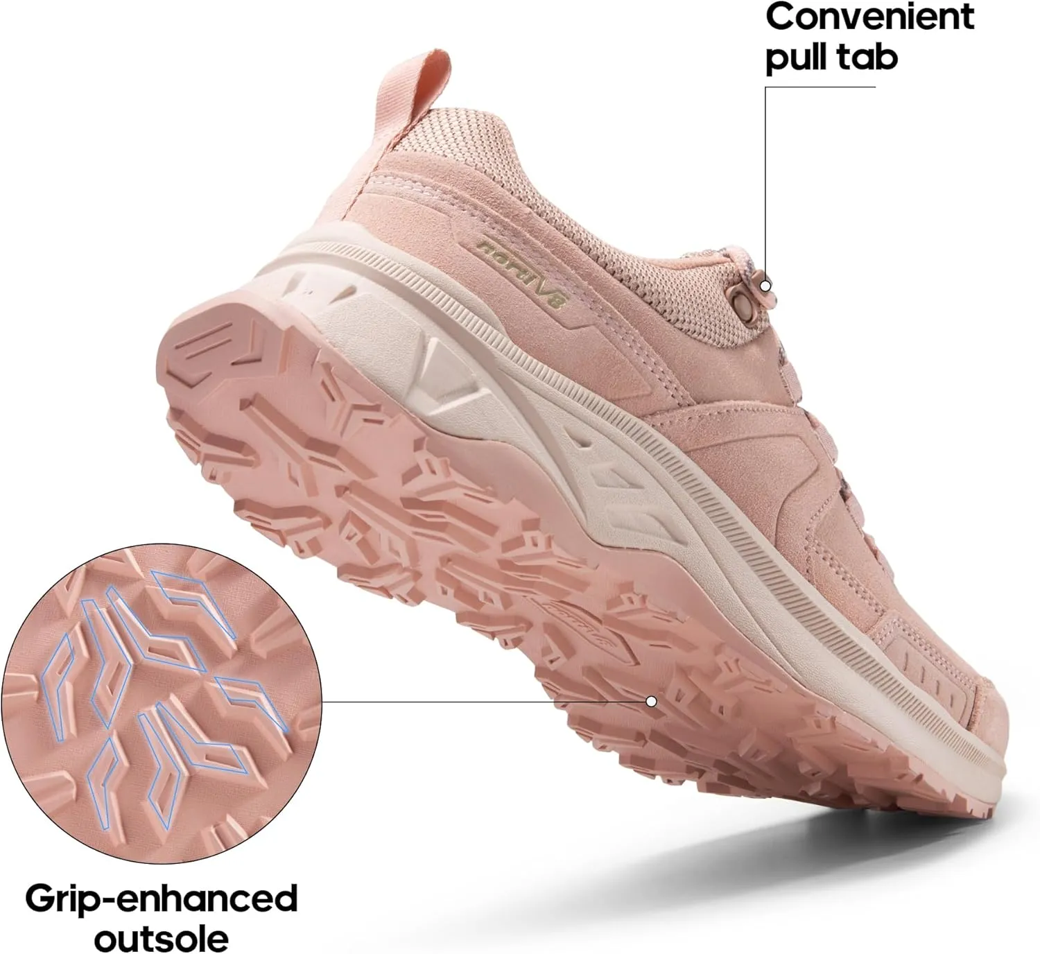 NORTIV 8 Women's Trails Shoes Outdoor Running Walking Hiking Shoes Comfortable Tennis Sneakers
