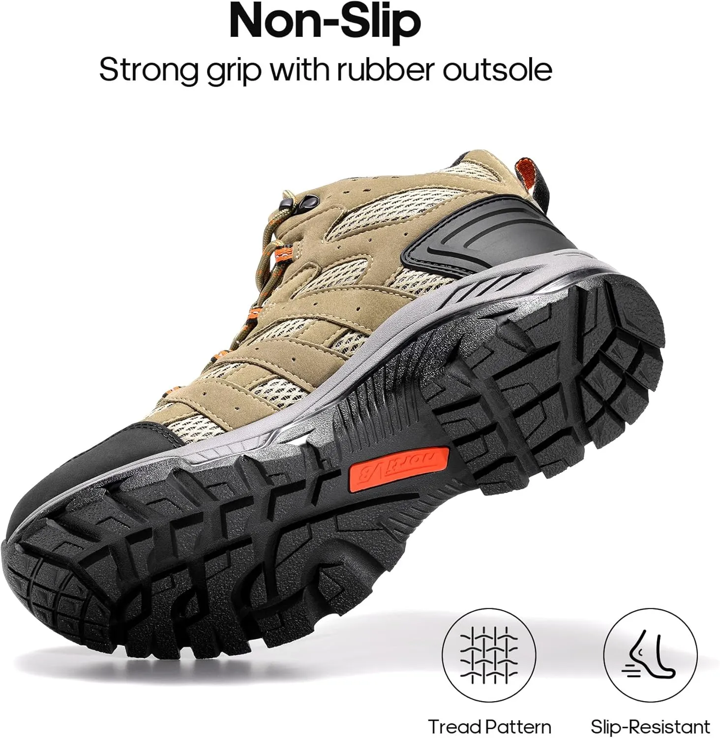NORTIV 8 Women's Waterproof Hiking Boots Outdoor Trekking Mid Backpacking Mountaineering lightweight boots
