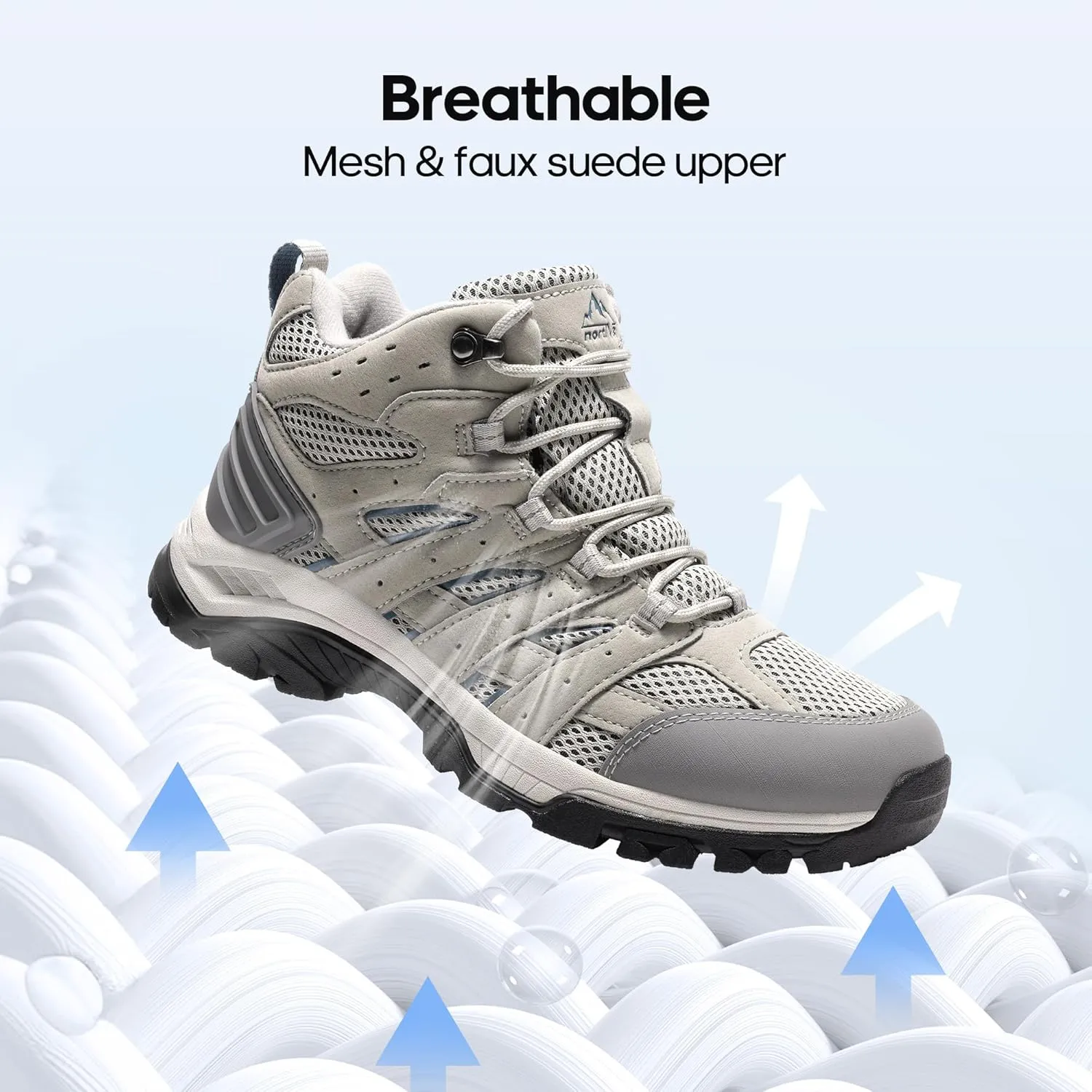NORTIV 8 Women's Waterproof Hiking Boots Outdoor Trekking Mid Backpacking Mountaineering lightweight boots
