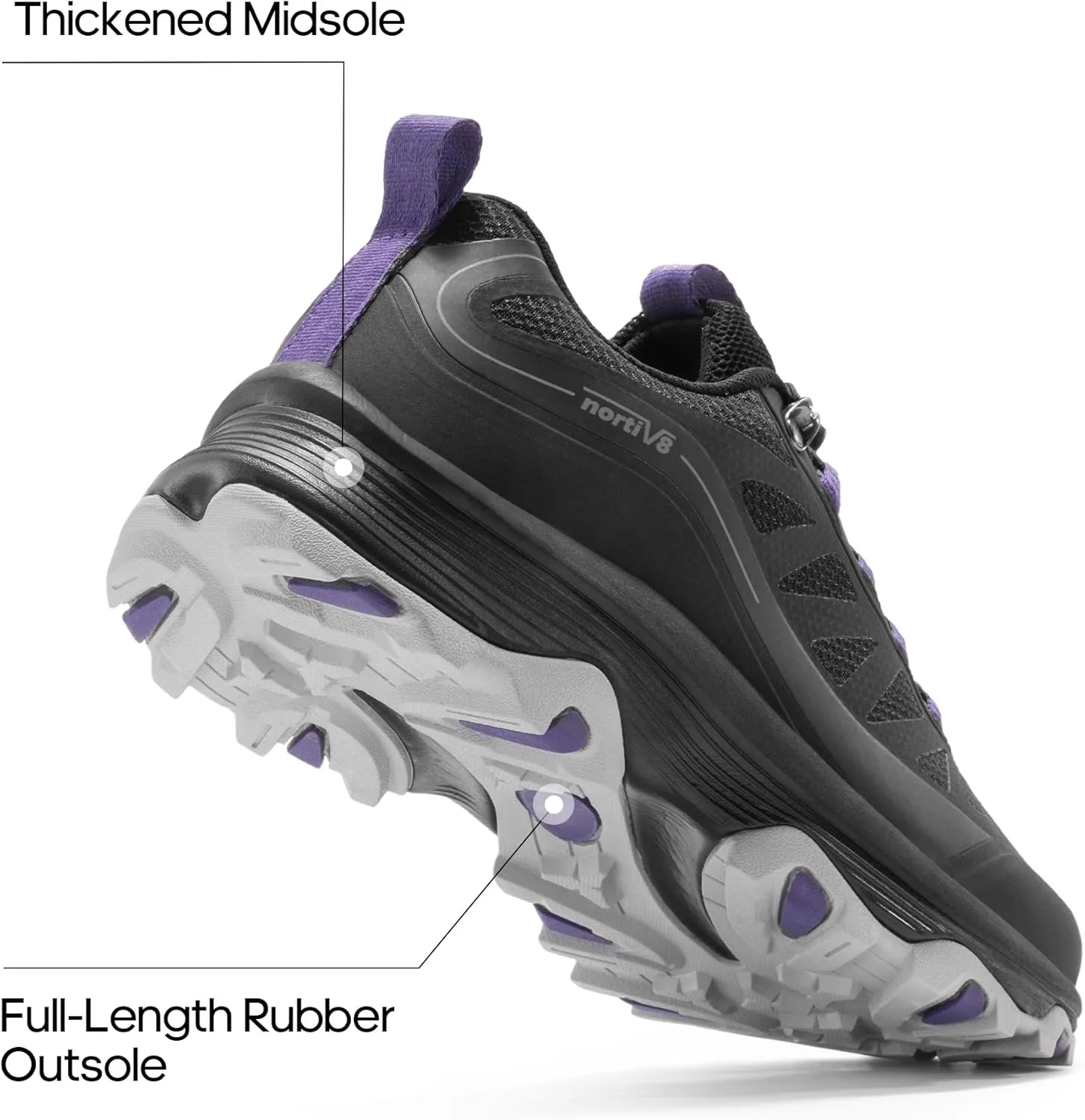 NORTIV 8 Women's Waterproof Hiking Shoes Quick Laces Outdoors Walking Trekking Camping Tennis Sneakers Canyon