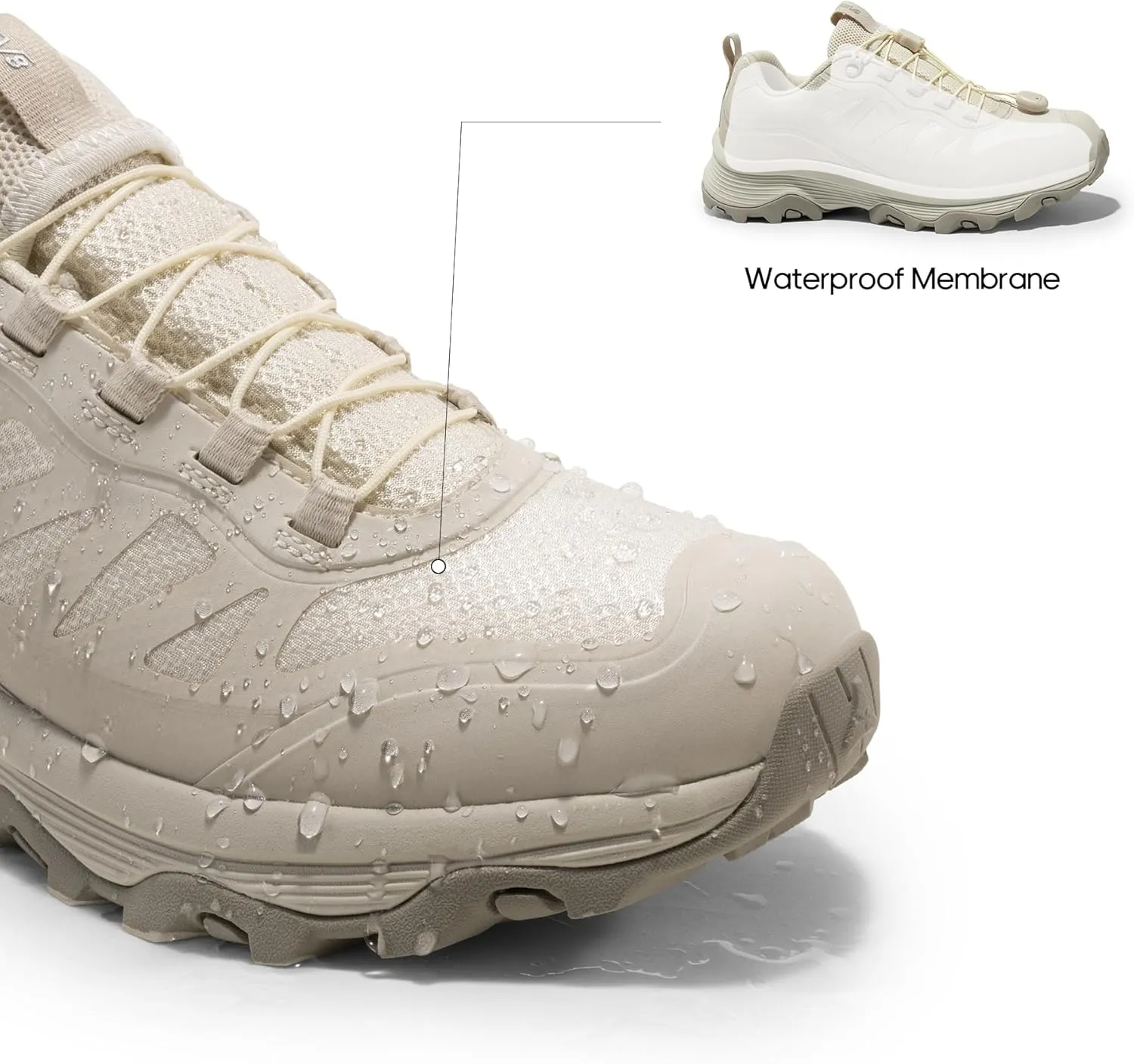 NORTIV 8 Women's Waterproof Hiking Shoes Quick Laces Outdoors Walking Trekking Camping Tennis Sneakers Canyon