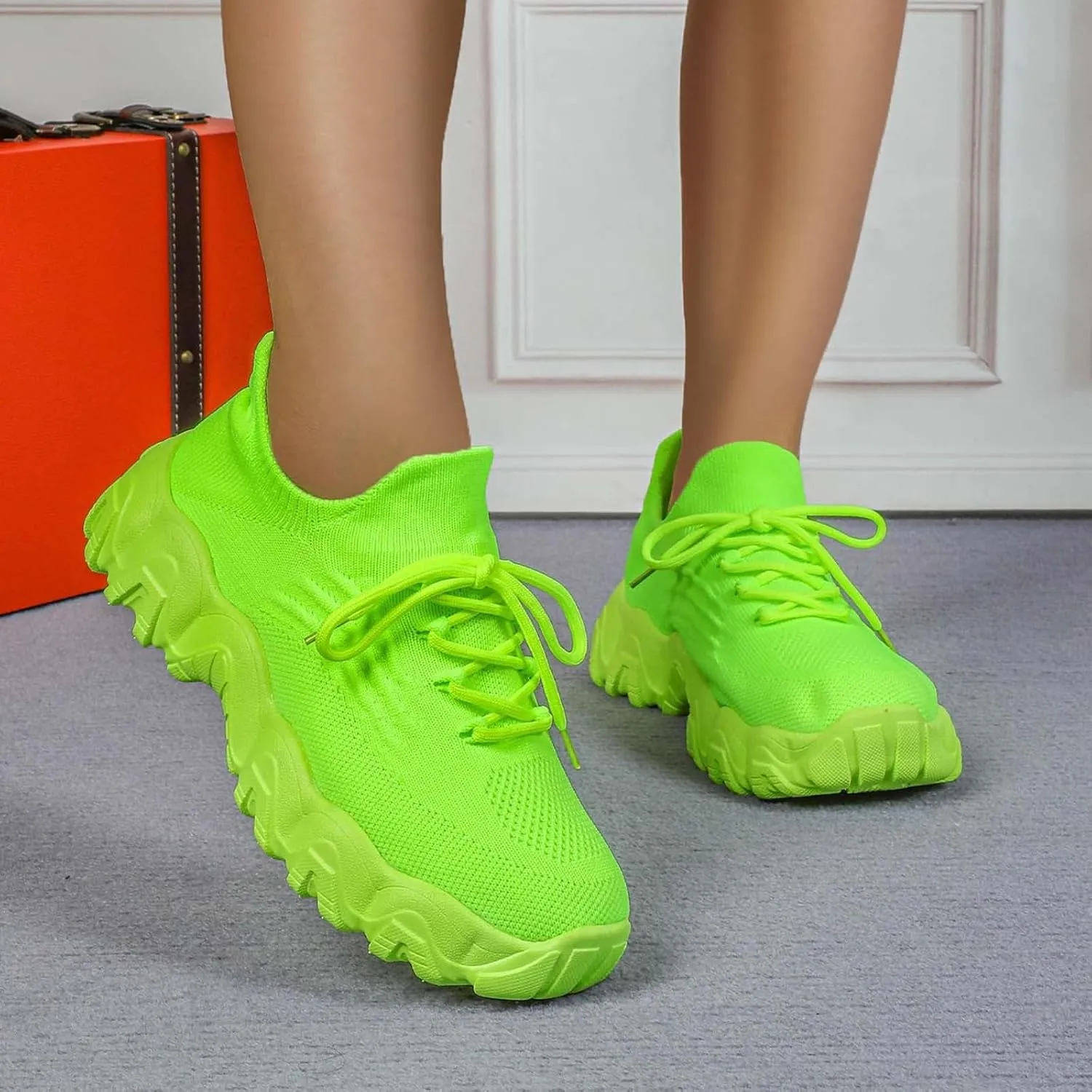 Nurse Babe Shoes for Women Breathable Mesh Casual Footwear Walking Running Sneakers with Arch Support Lightweight Non-Slip Orthopedic Sneakers Comfort Wear Orthowear Shoe
