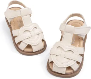 ohsofy Girls Sandals Closed Toe Flower Summer Outdoor Beach Dress Shoes (Toddler/Little Kid)