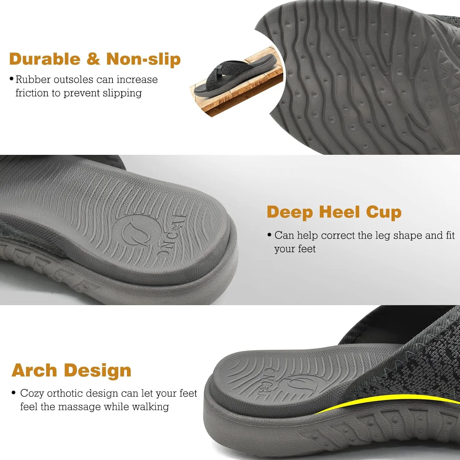 ONCAI Mens Criss Cross Sandals,Arch Support Recovery Sport Slippers Slides with Plantar Fasciitis Orthotic Footbed