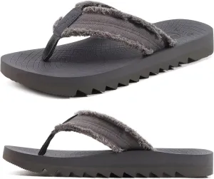 ONCAI Mens Flip Flops Summer Beach Walking Flip Flops Comfortable Soft Lightweight Recovery Cushion Slip On Sandals Size 7-15