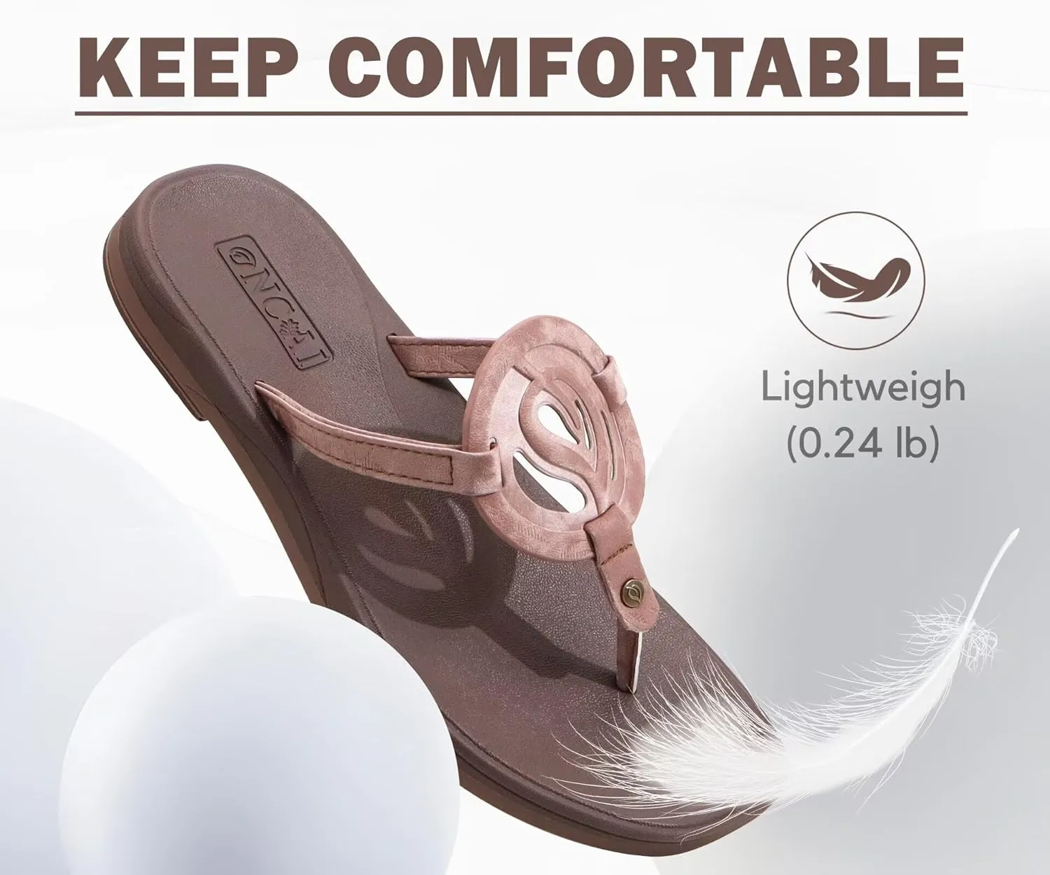 ONCAI Womens Flip Flops Fashion Flat Sandals Summer Vacations Casual Cute Slip On Dressys Sandals for Woman Size 6-11