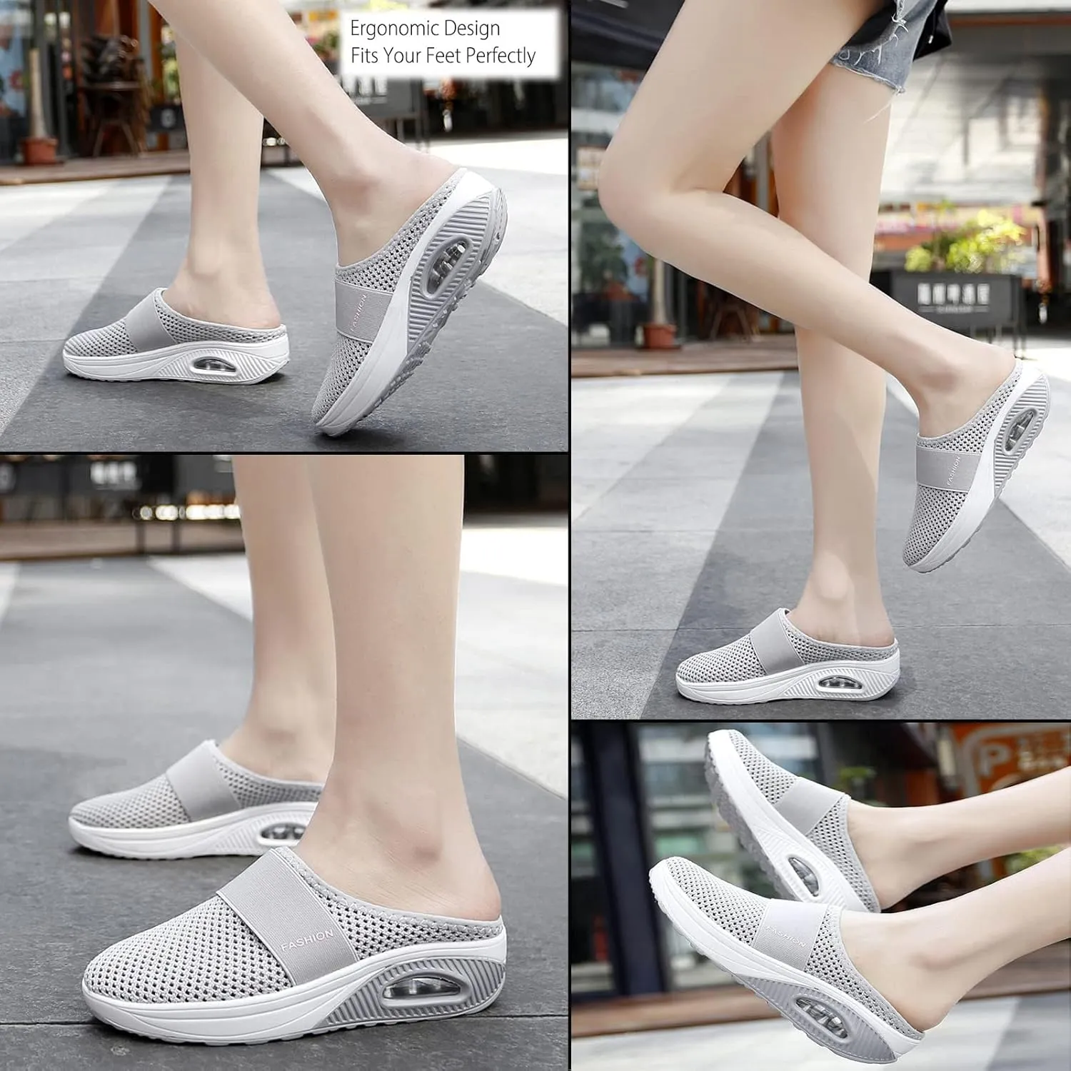 Orthopedic Shoes Women Air-Cushion Slip-On Walking Shoe, Diabetic Slippers, with Arch-Support for Women's Outdoor Sneakers Womens