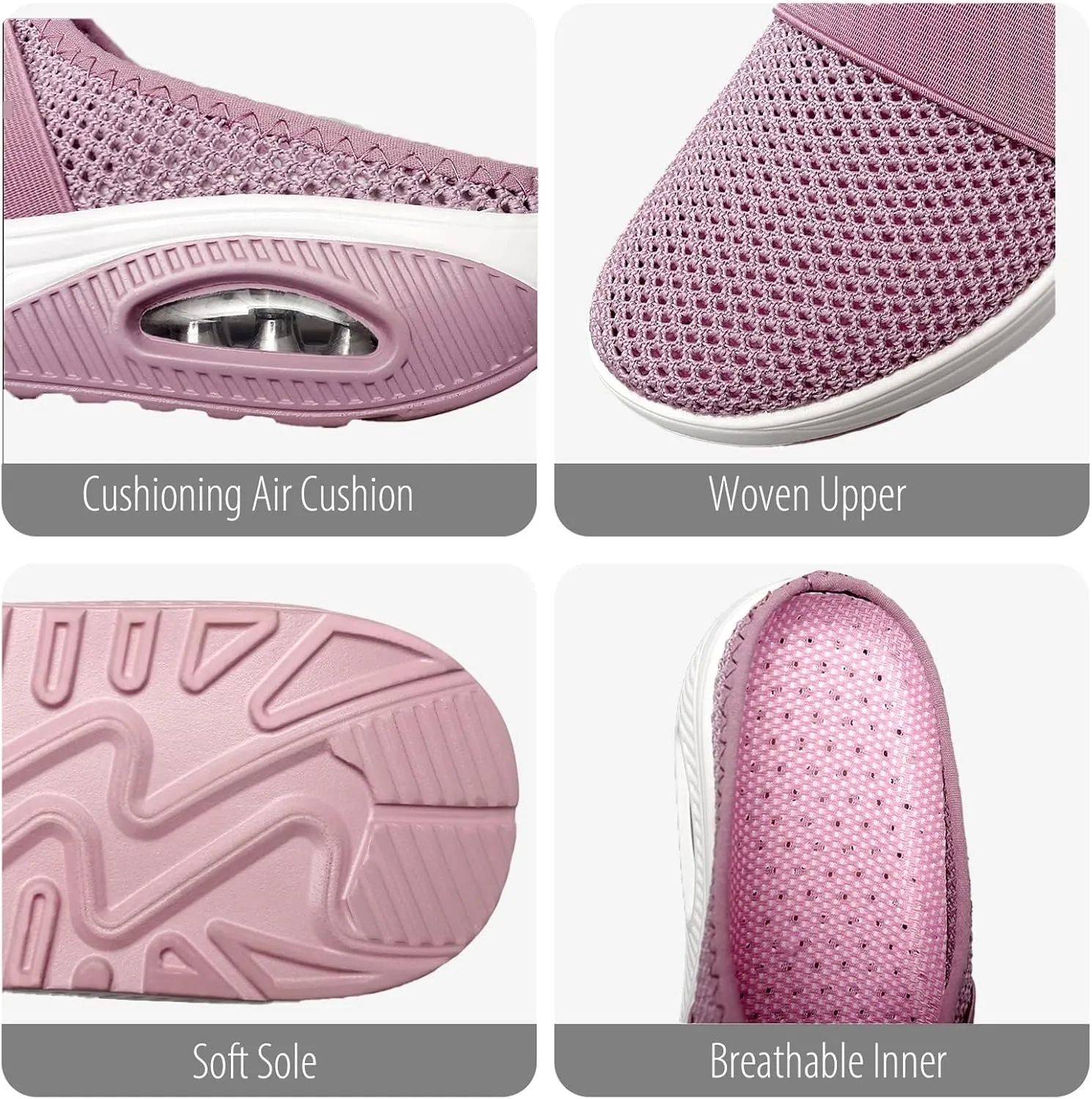Orthopedic Shoes Women Air-Cushion Slip-On Walking Shoe, Diabetic Slippers, with Arch-Support for Women's Outdoor Sneakers Womens