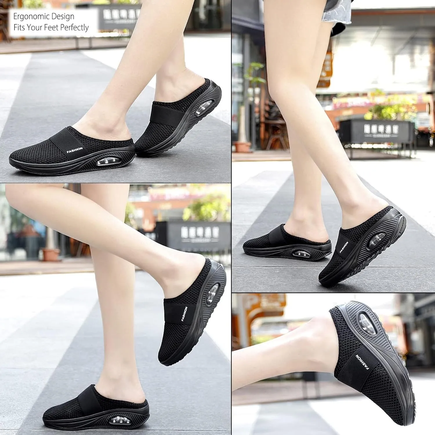 Orthopedic Shoes Women Air-Cushion Slip-On Walking Shoe, Diabetic Slippers, with Arch-Support for Women's Outdoor Sneakers Womens