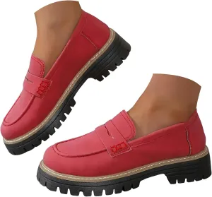 Orthoture-Orthopedic Platform Loafers Comfort Suede Orthopedic Shoes Womens Round Toe Walking Shoe Slip on Shoes