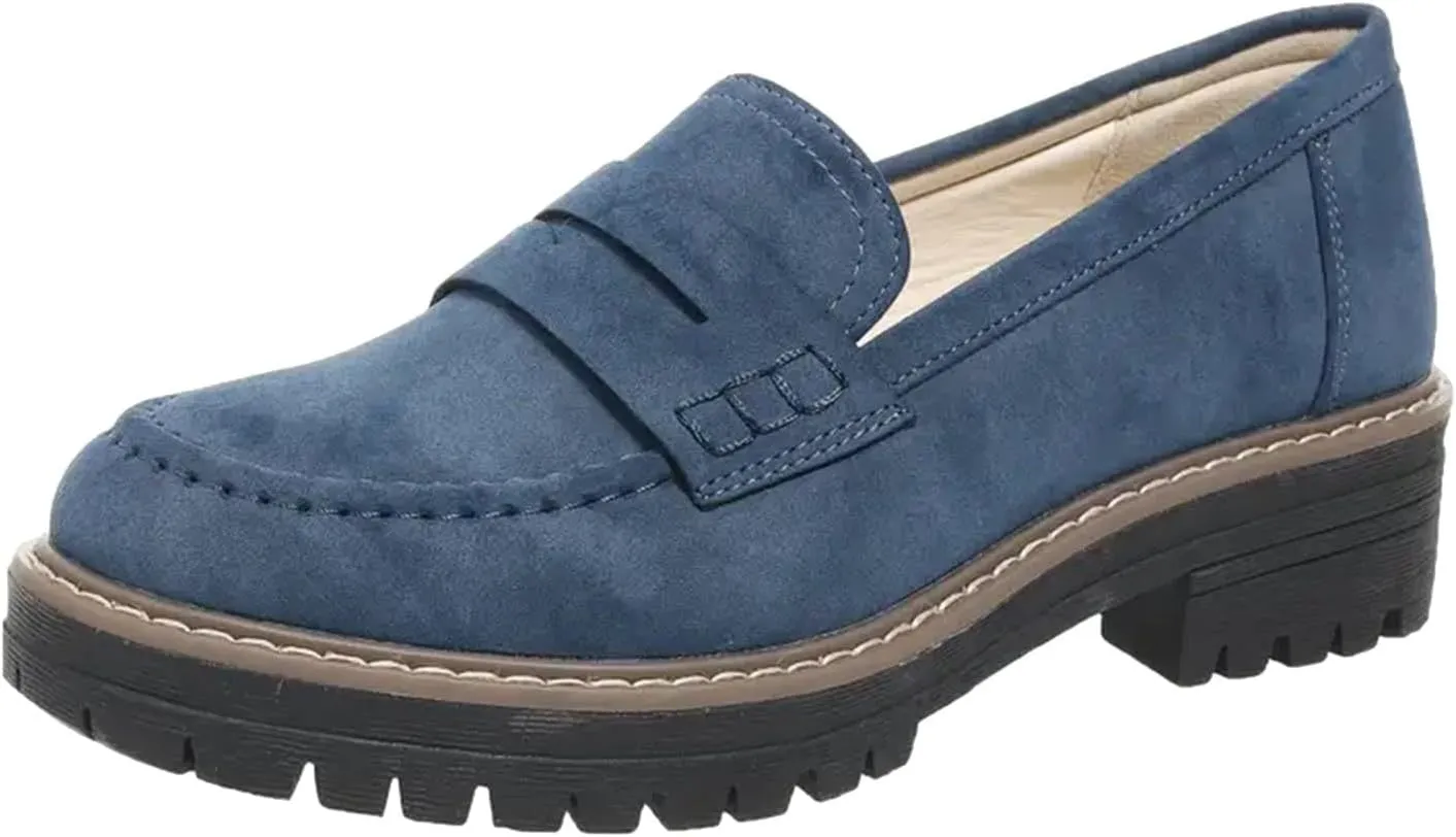 Orthoture-Orthopedic Platform Loafers Womens Round Toe Walking Shoes Platform Loafers Slip On Comfy Casual Fashion