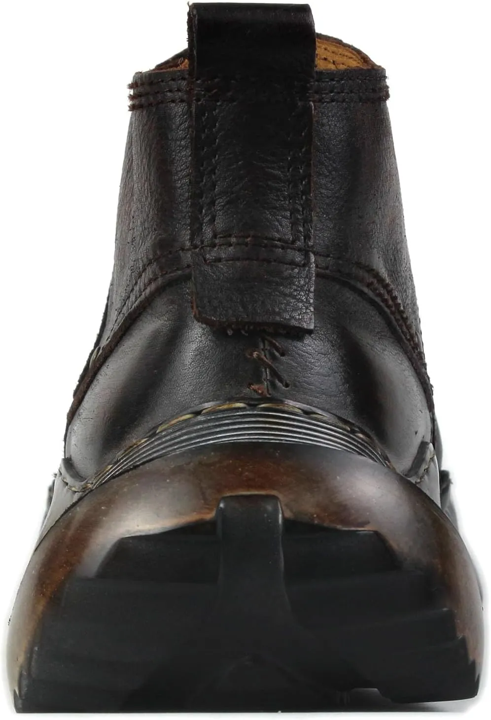 OSSTONE Vintage Moto Boots for Men Fashion lace-up Leather Retro Chukka Boots Casual Shoes OS-5008-S-1-Brown
