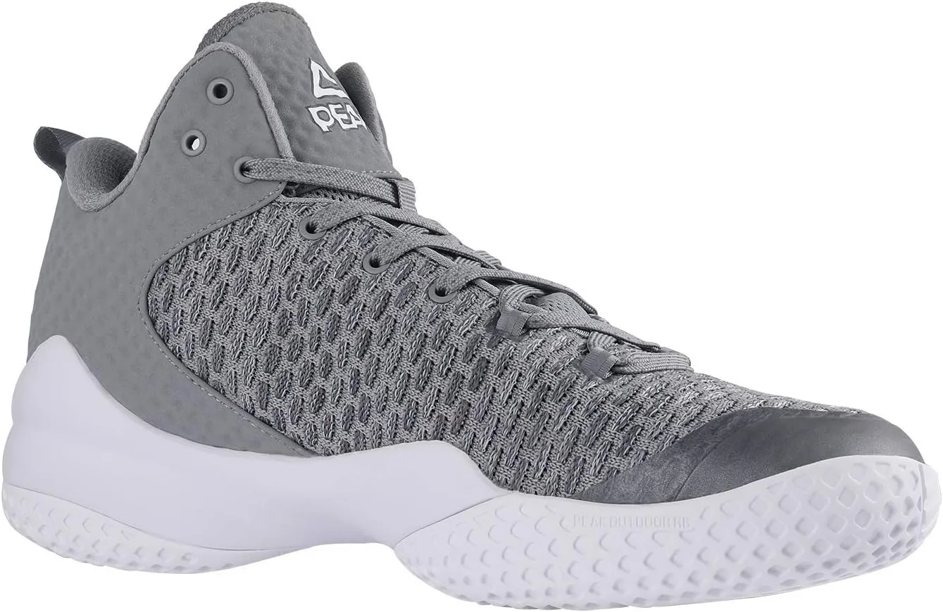 PEAK High Top Mens Basketball Shoes Streetball Master Breathable Outdoor Sneakers Cushioning Shoes for Fitness