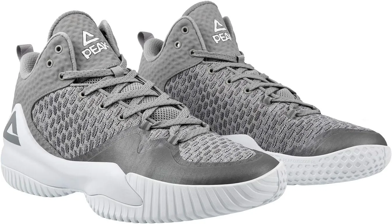 PEAK High Top Mens Basketball Shoes Streetball Master Breathable Outdoor Sneakers Cushioning Shoes for Fitness
