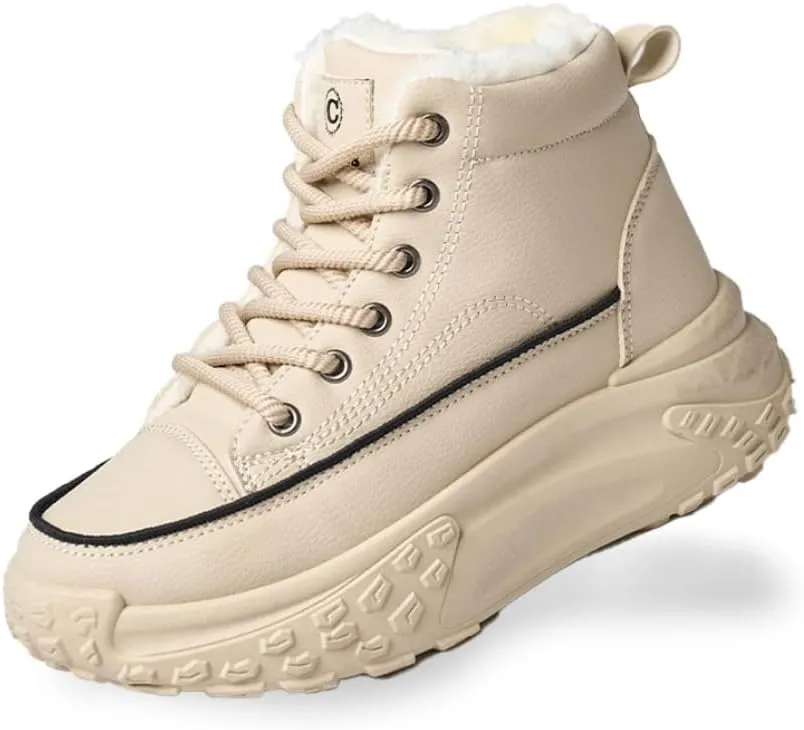 Platform Winter Shoes for Women,Warm Casual Sneakers,Lightweight Classic Snows Shoes