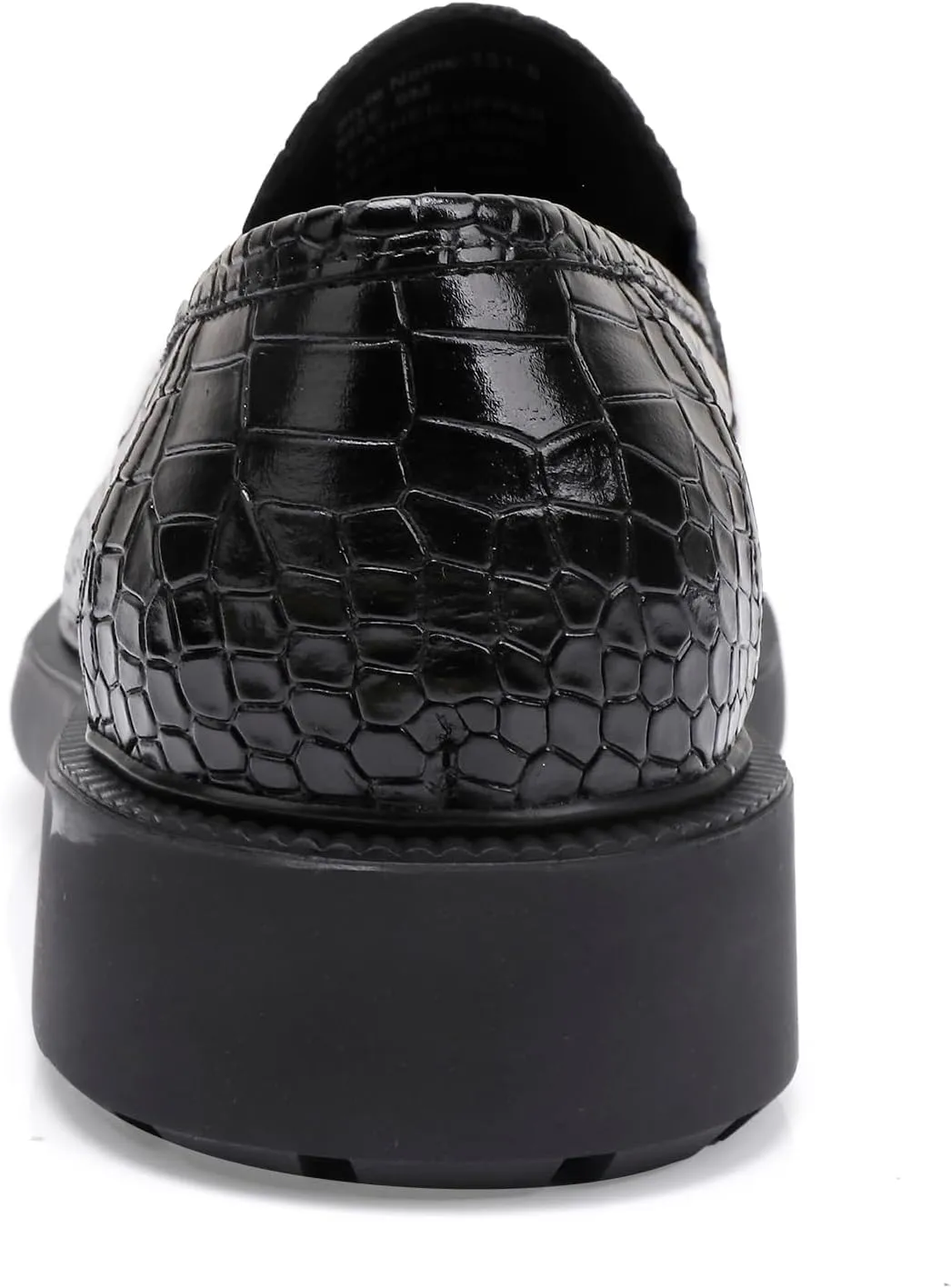 Premium Men's Dress Shoes, Classic Casual Crocodile Printed Penny Loafers with Buckle Party Wedding Shoes Slip on Dress Loafers for Men