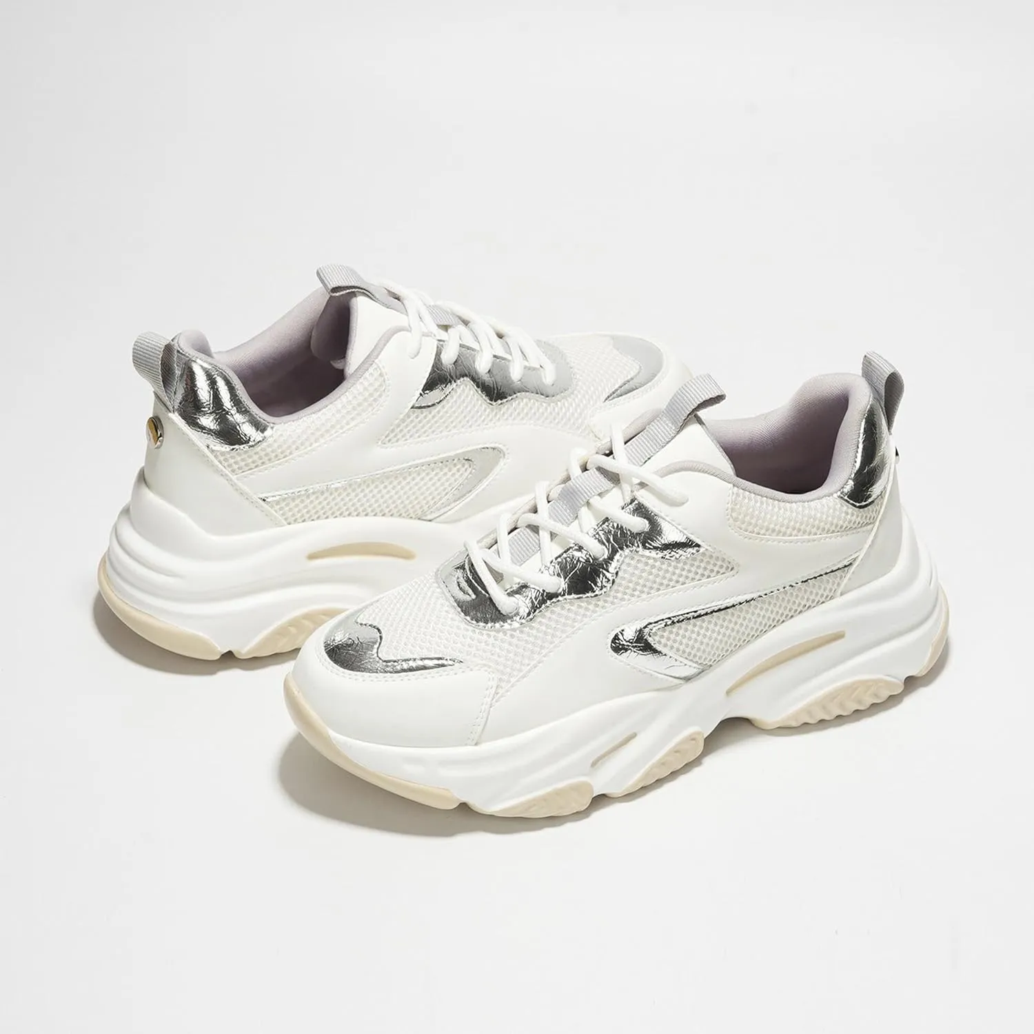 Project Cloud Chunky Platform Sneakers for Women - Comfortable Memory Foam Insole Shoes for Women Footwear - Lace-up Womens Shoes & Fashion Sneakers (Coco)