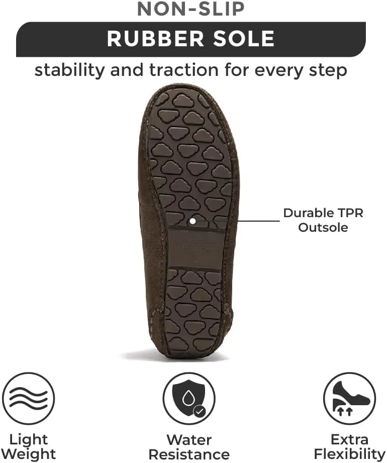 Project Cloud Genuine Suede Loafers for Women - Comfortable Outdoor Slippers for Women Footwear with Memory Foam - Womens Slippers - Stylish Womens Moccasin (Cathi)